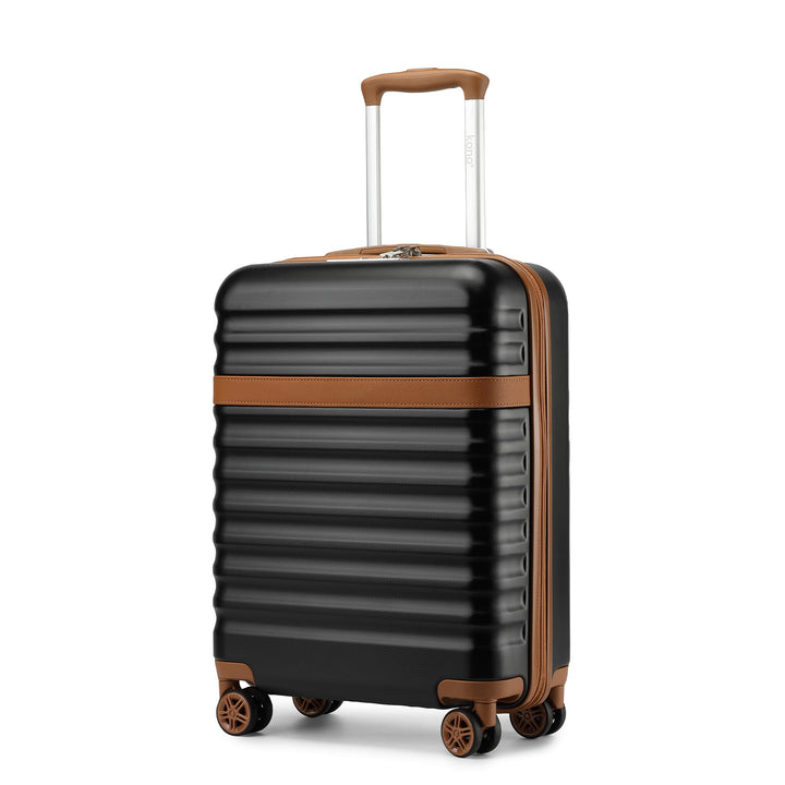 KONO Koffer Trolley Handgepäck Koffer Hartschalenkoffer aus ABS+PC leicht Reisekoffer mit 4 Rollen T