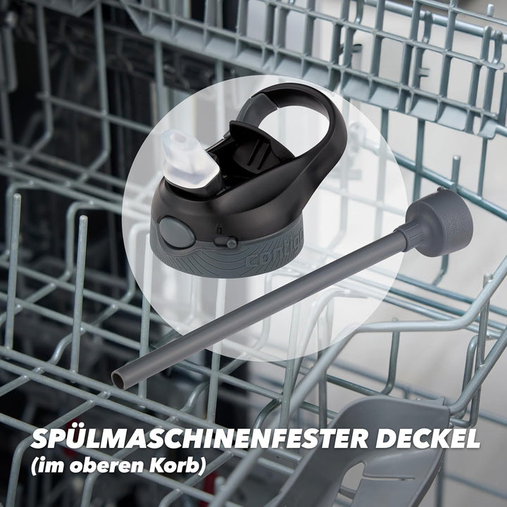 Contigo Trinkflasche Ashland Chill Scuba mit Strohhalm grosse BPA-freie Kunststoff Wasserflasche, au