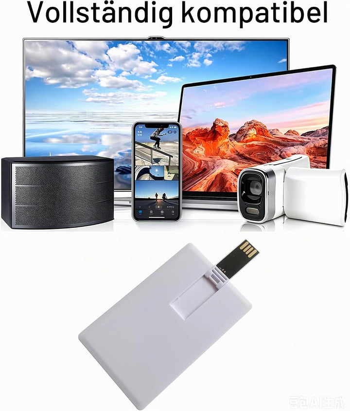 USB Stück Speicherstick 10 Stück, Kreditkarten-Design weiss 16GB 16 GB weiss, 16 GB weiss