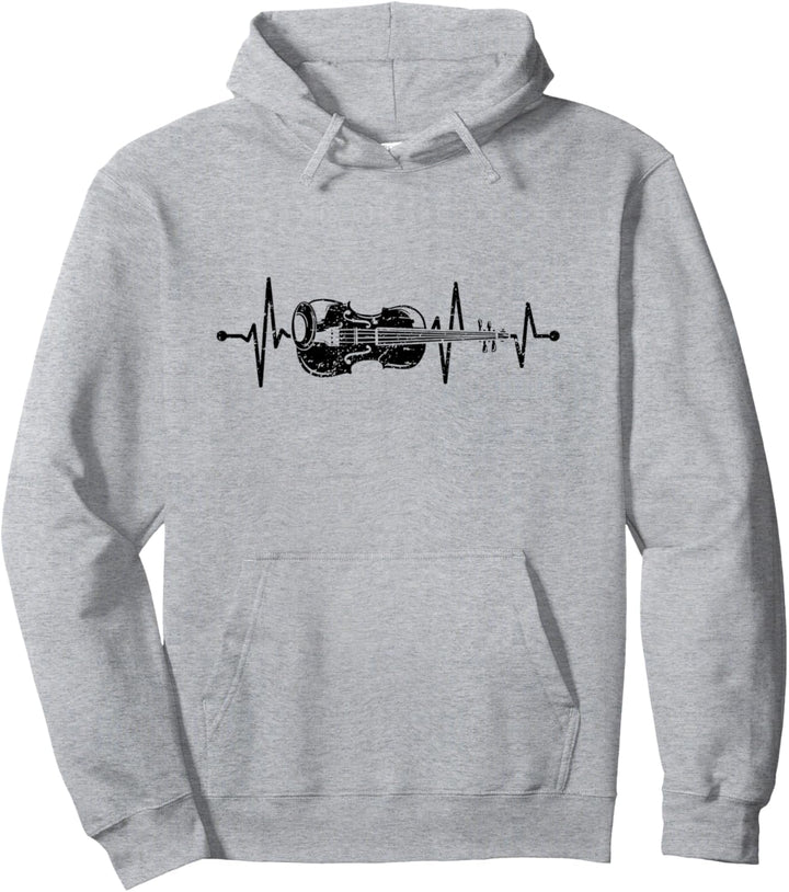 Geige Herzschlag Orchester Musiker Violinist Pullover Hoodie