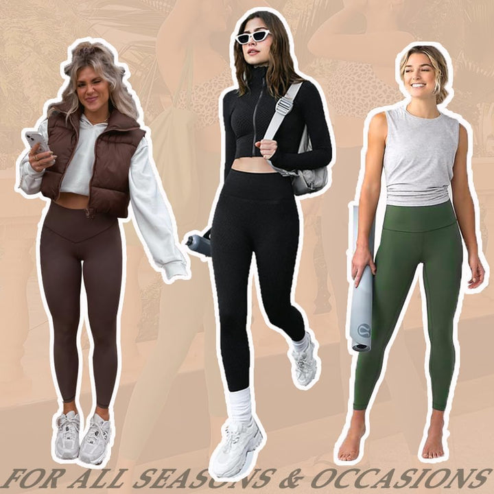 ACTINPUT Leggings Damen High Waist Leggins Blickdicht Schwarz Sportleggings Lang Elastische Yogahose