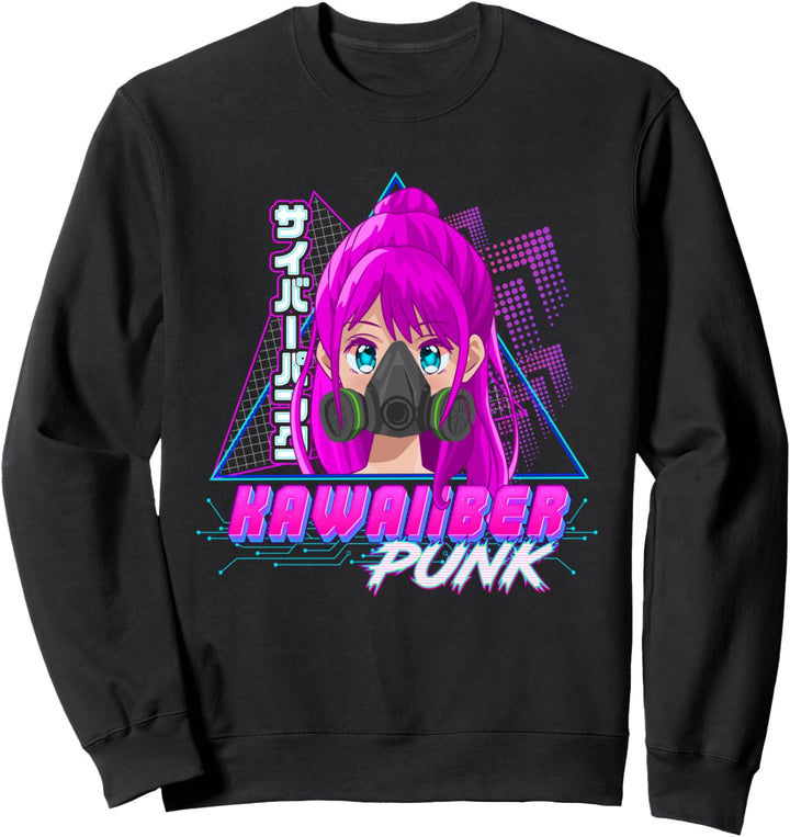 Kawaii Cyberpunk Süsse Cyber Goth Retro Synthwave Sweatshirt
