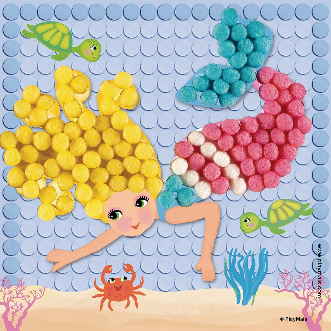 Playmais MOSAIC Dream Mermaid Kreativ-Set zum Basteln für Kinder ab 5 Jahren | Über 2.300 Stück & 6