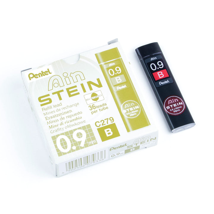Pentel C279-BO Ain Stein Feinmine, Strichstärke 0.9 mm, Härtegrad B, 36 Minen je Dose, B