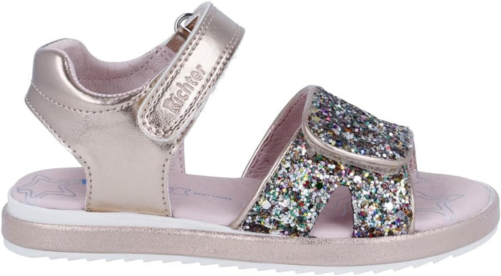 Richter Kinderschuhe Mädchen Halbschuhe Klett Sandale Rosa Freizeit 26 EU Salmon Gold, 26 EU Salmon