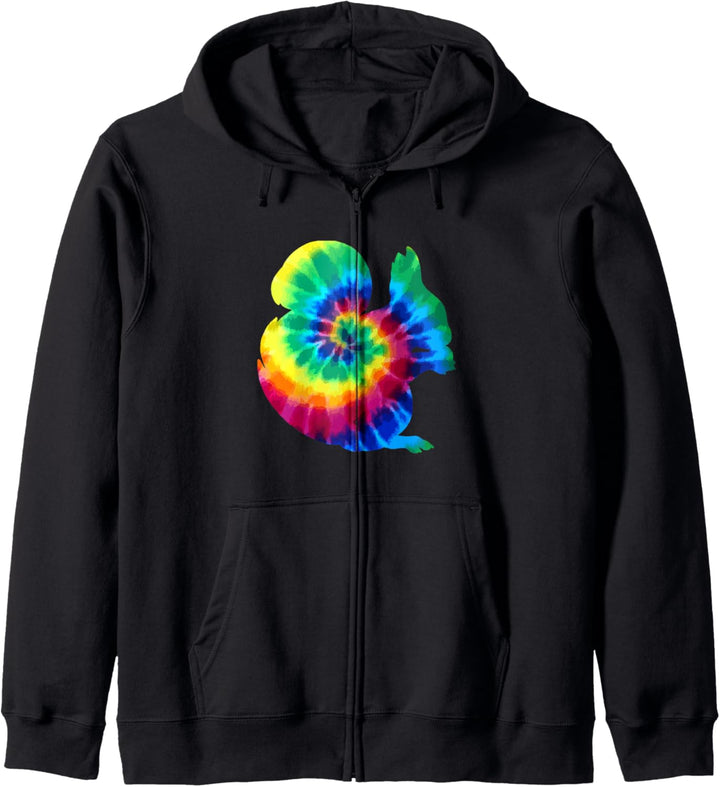 Eichhörnchen Tie Dye Vintage Hippie Eichhörnchen Kapuzenjacke