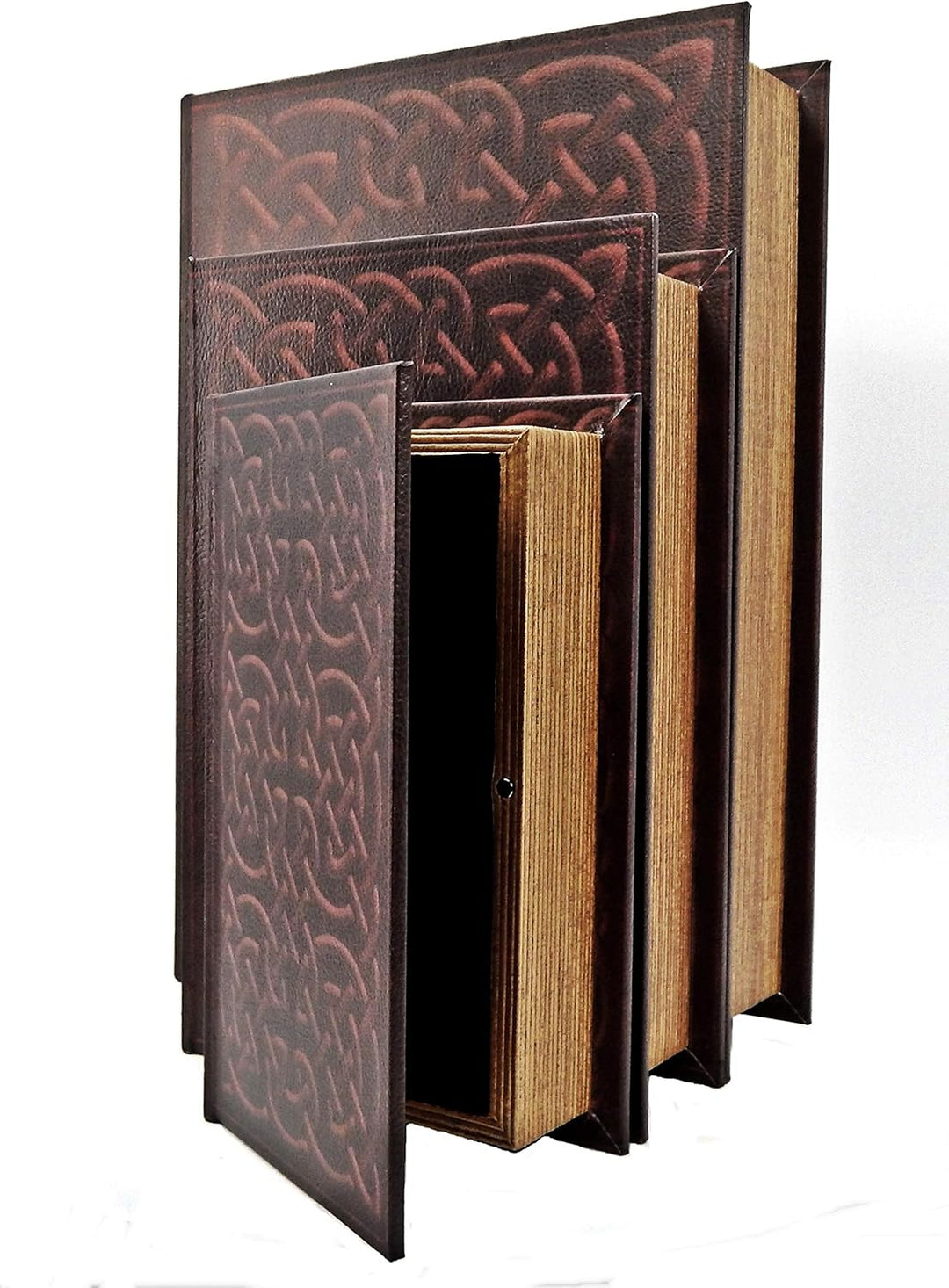 Bellaa 28175 Dekorative Buchbox Vintage Irischer Keltischer Knoten Versteckte Geheimaufbewahrung Sch