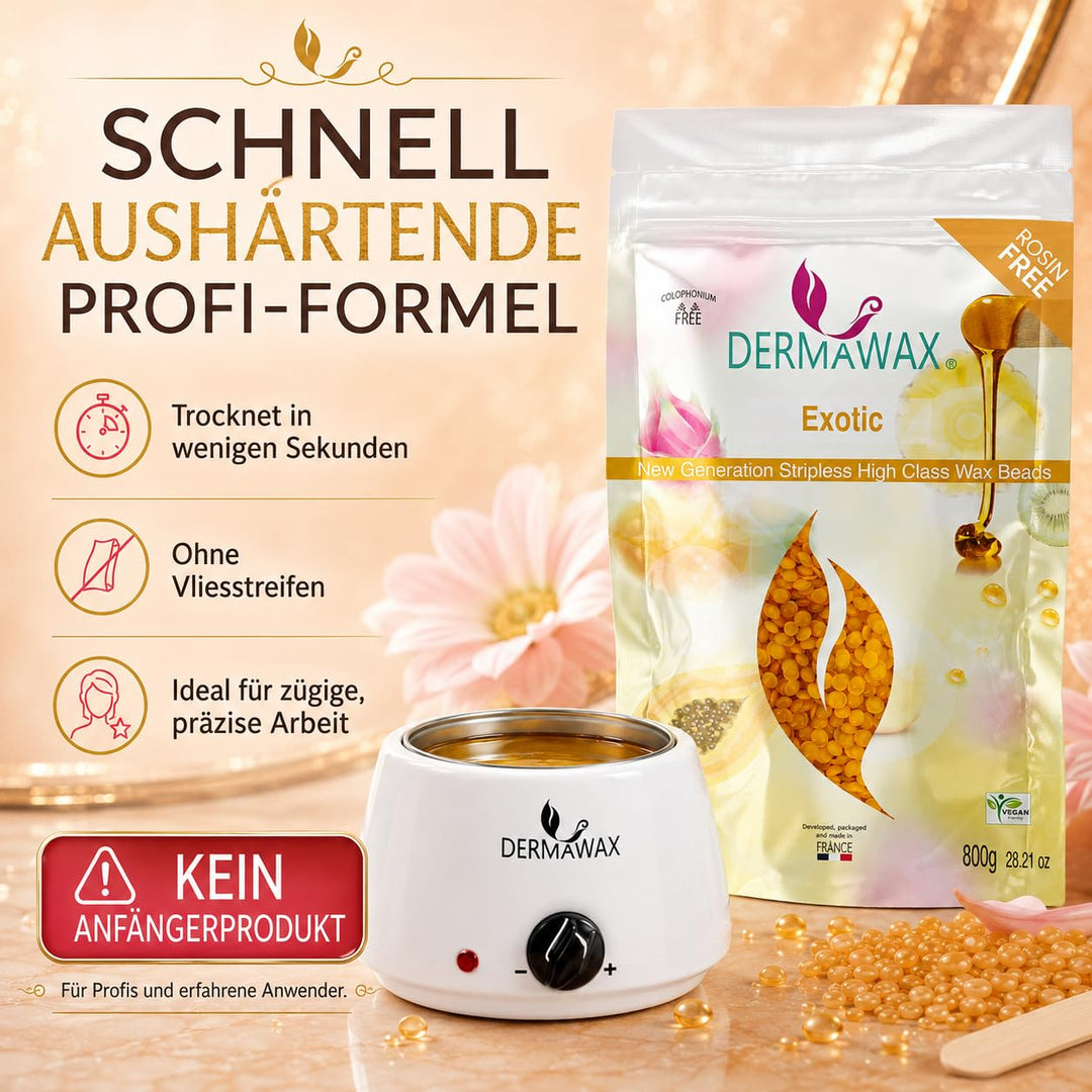 800 Gramm Dermawax Exotic Hypoallergen Waxing Perlen zur Haarentfernung Augenbrauen Gesicht Intim Bi