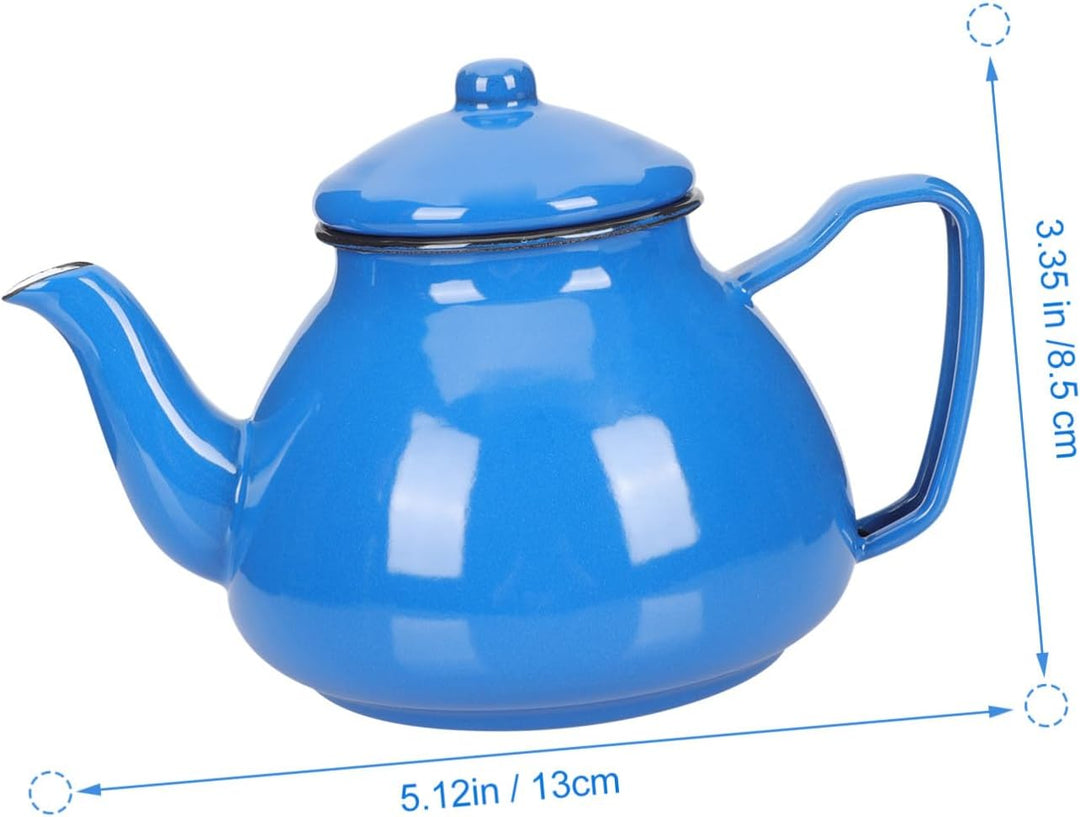 DOITOOL Türkische Teekanne Teapot Vintage Kochkessel Emaille Teekessel 1000ml Teebereiter Retro Wass