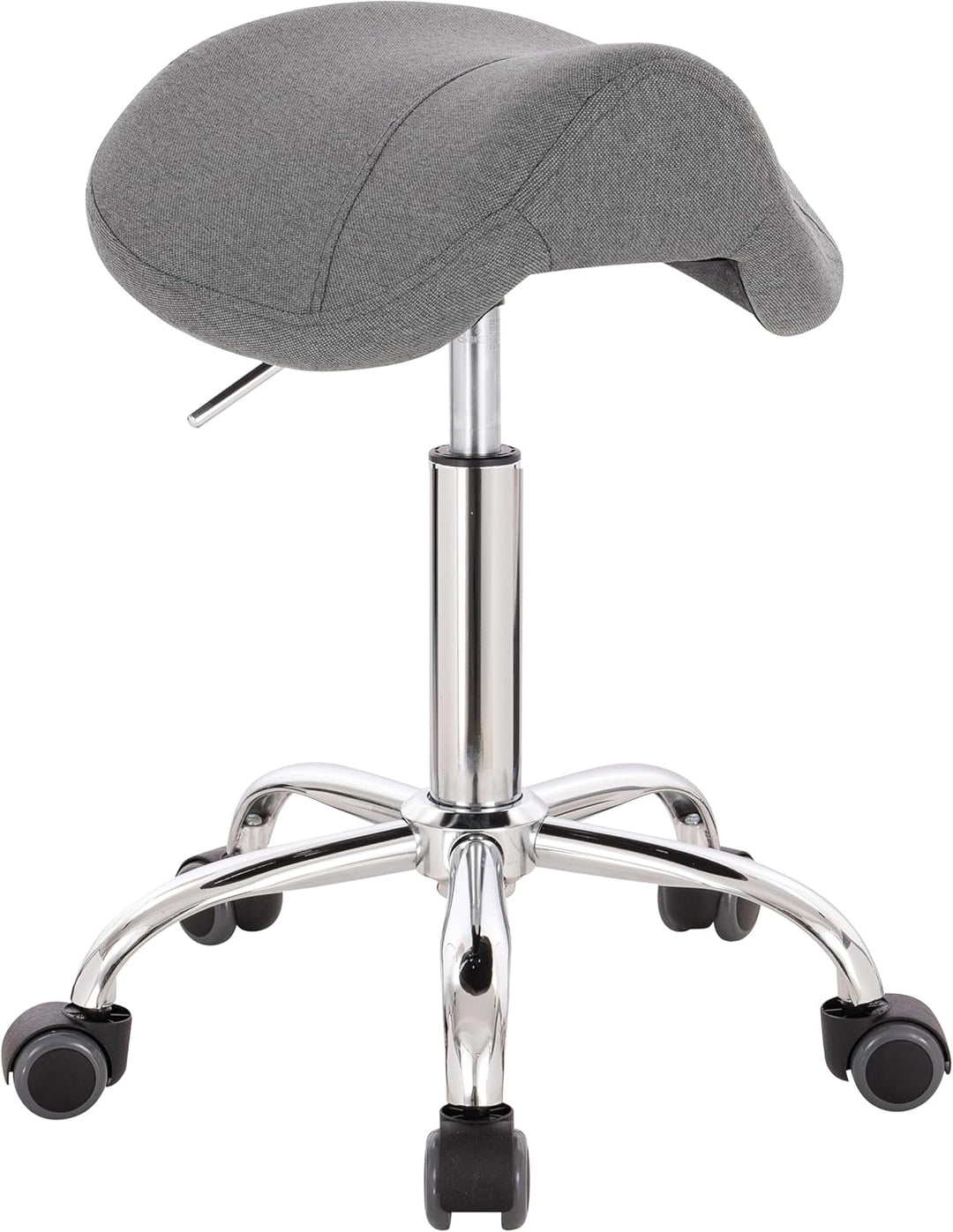 1stuff® Sattelhocker Pony - kompaktes Fusskreuz - gepolsterter Sitz - Höhe bis über 70cm - Rollhocke