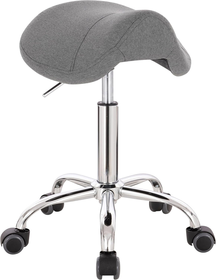 1stuff® Sattelhocker Pony - kompaktes Fusskreuz - gepolsterter Sitz - Höhe bis über 70cm - Rollhocke