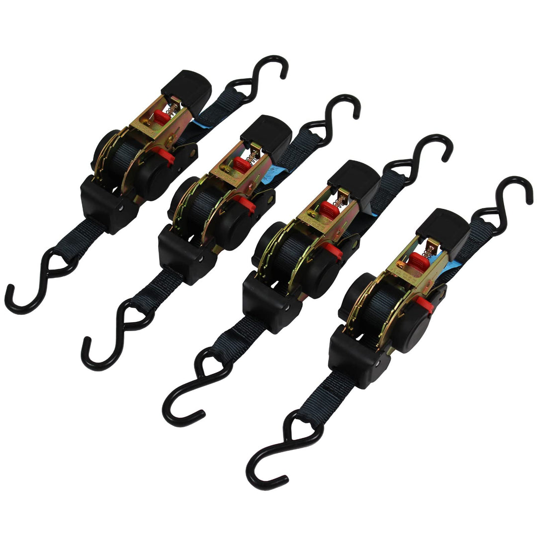 Set Automatik Spanngurt Zurrgurt Gurte 25mm 320/640 daN selbstaufrollend mit S-Haken (1,8 Meter) 1,8