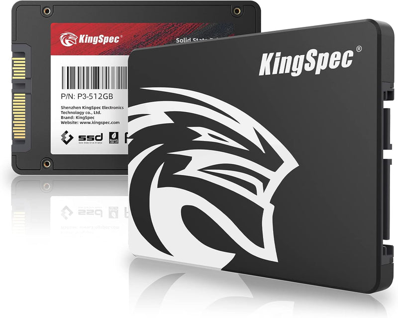 KingSpec 512GB 2.5" SATA Festplatte Intern SSD SATA 3 interne SSD 3D NAND Flash, 2.5 Zoll kompatibel