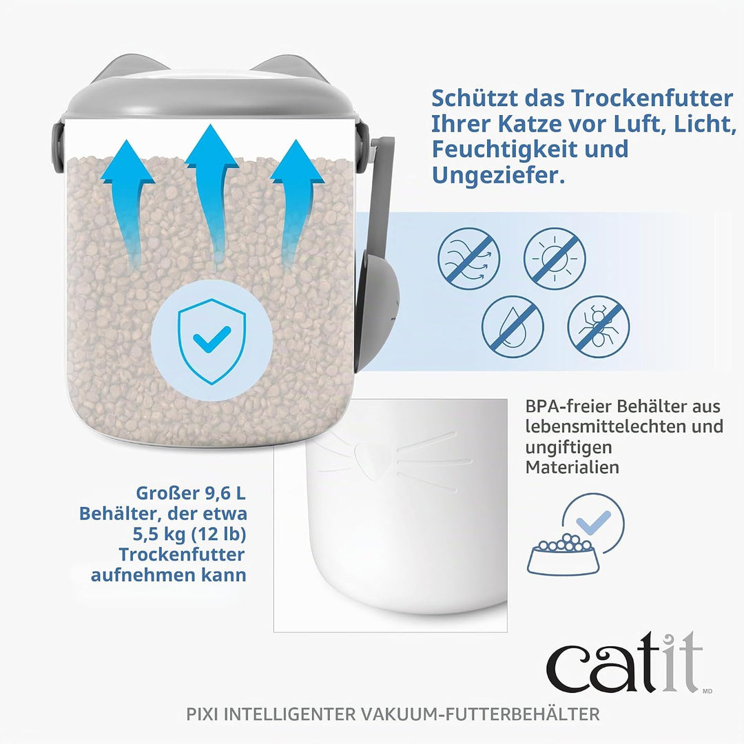 catit Pixi Smart Vakuum Futterbehälter, Futtercontainer, Futteraufbewahrung