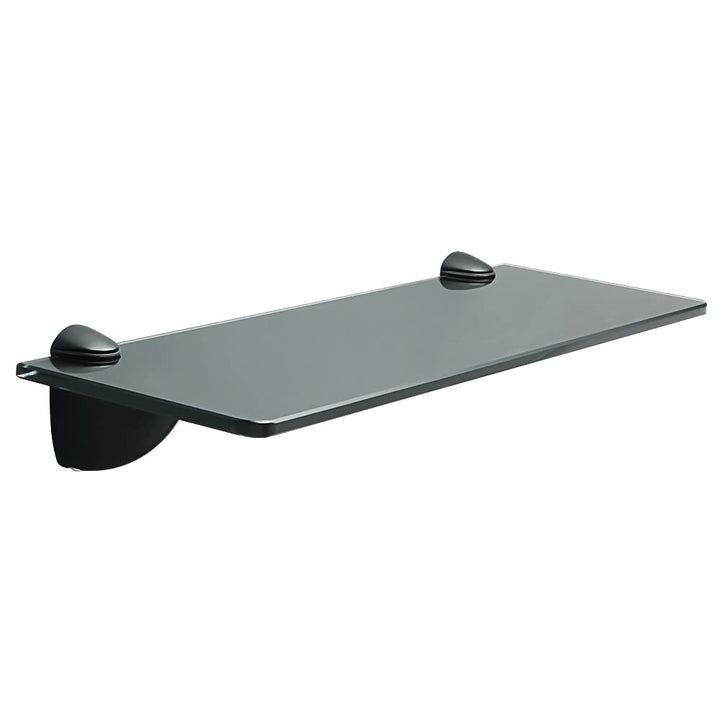 Glasregal Set,Zinklegierung Glashalter + 38x13CM Glasplatte Gehärtetes - Wandmontage mit Glashalter
