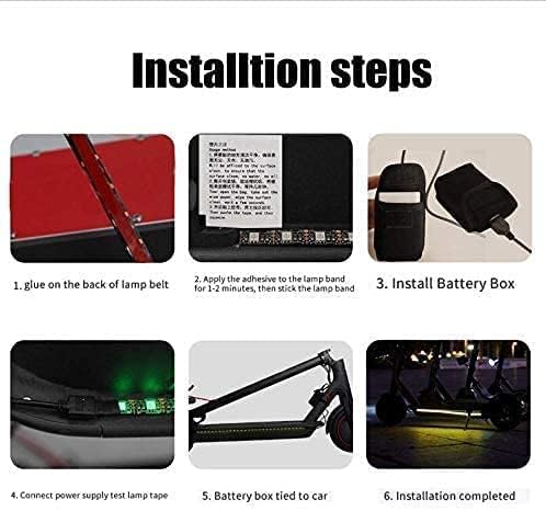 Fututech LED-Lichtband für Xiaomi M365 Pro Pro2 1S Essential Lite Mi 3 Gotrax Dekoratives Licht Segw