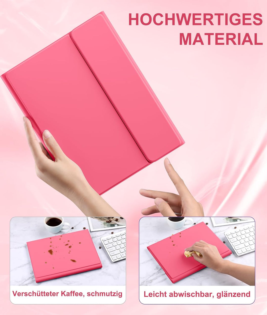 Vobafe Touchpad Hülle mit Tastatur für iPad A16 11 10 Generation 2025 2022, 11/10,9 Zoll, Magnetisch