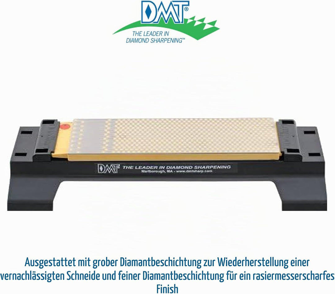 DMT DuoSharp plus Schärfstein – fein/grob mit Sockel, 20,3 cm / 8 Zoll, 1 Stück, WM8FC-WB