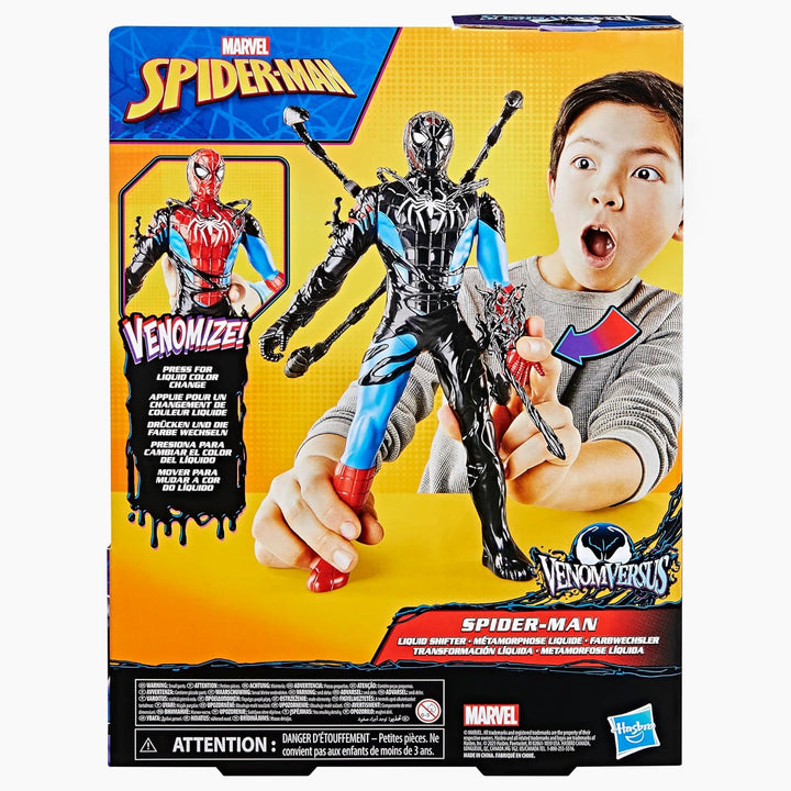 Marvel Spider-Man VenomVersus Spider-Man Farbwechsler Action-Figur mit Zubehör, Black