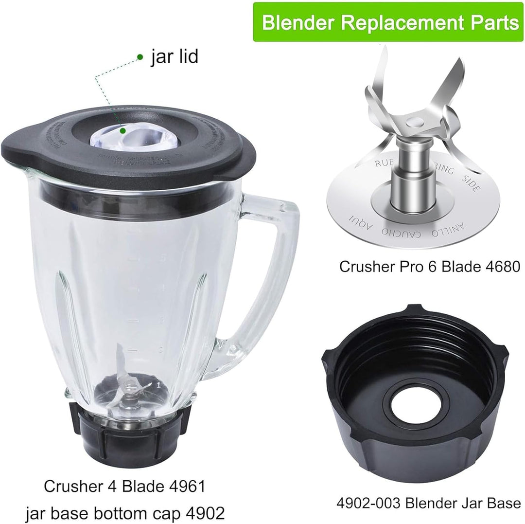 Ersatzteile für mischer Kompatibel mit Osterr Blender 6 Cup 1.25 Liter, Vaso De Licuadora Osterr 48