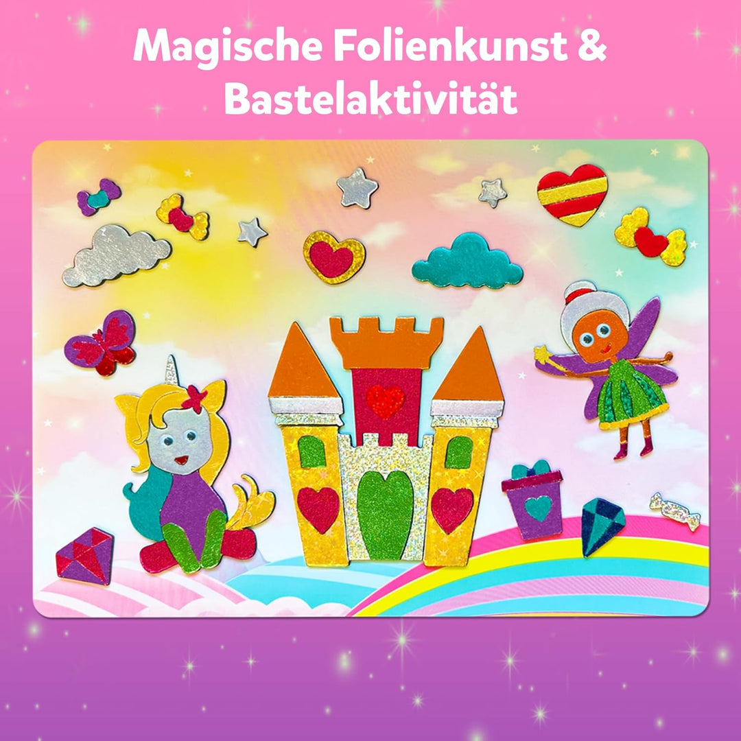 Skillmatics Kunst & Bastelaktivität- Folienspass Einhörner und Prinzessinnen, Schmutzfreie Kunst für