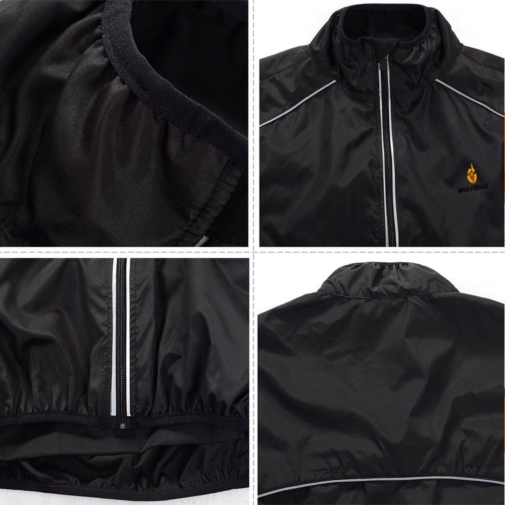 WOSAWE Herren-Fahrradjacke Winddichte wasserdichte MTB Mountainbike Jacket Für Radfahren, Joggen &amp; W
