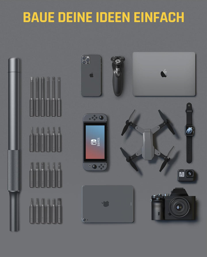 Fanttik X5 Max HANDBUCH Feinmechaniker Schraubendreher Set,50-in-1 magnetische Bits, kleiner Schraub