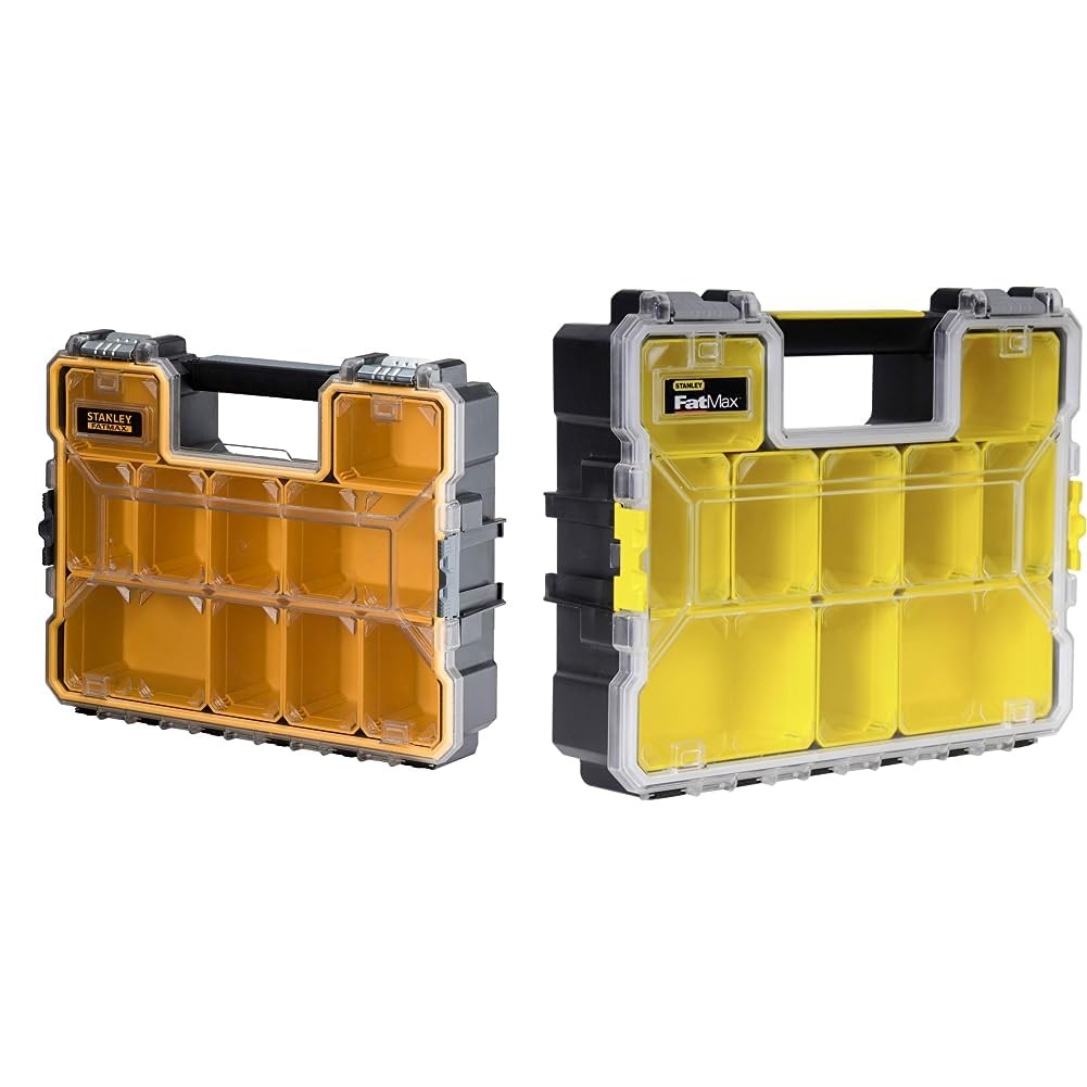 Stanley FatMax Profi-Organizer &amp; FatMax Aufbewahrungsbox (44.29 cm x 35.60 cm x 11.00 cm, tiefe Fäch