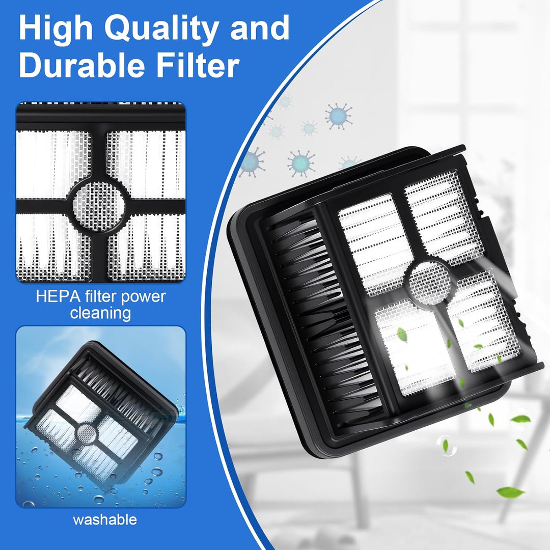 Ersatzbürstenrolle und HEPA-Filter Zubehör für Dreame H15 Pro Heat Nass- und Trockensauger, 2 Bürste