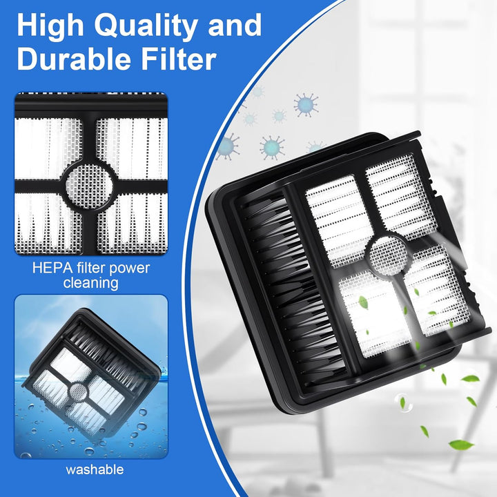 Ersatzbürstenrolle und HEPA-Filter Zubehör für Dreame H15 Pro Heat Nass- und Trockensauger, 2 Bürste