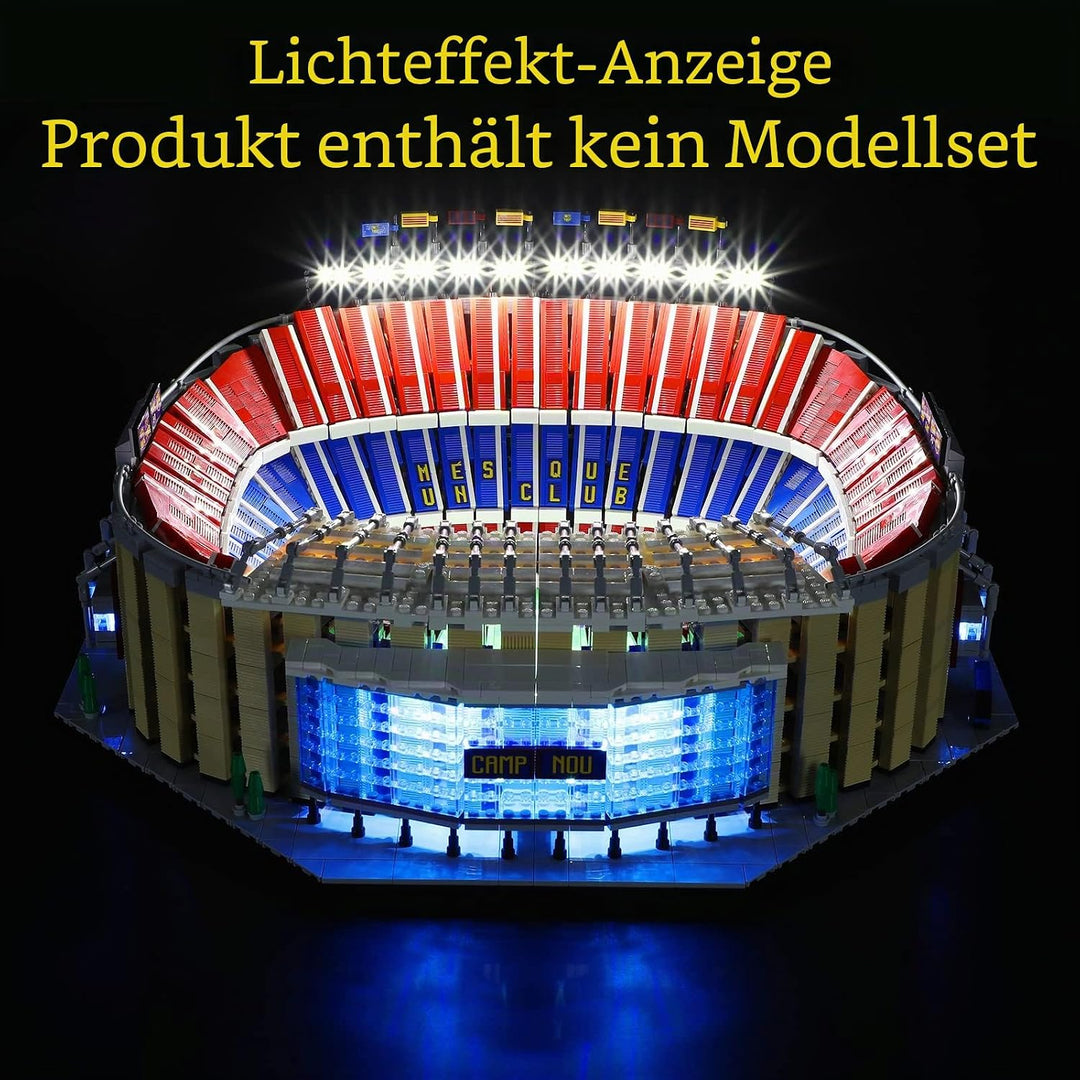 GEAMENT LED Licht-Set Kompatibel mit Lego Camp NOU - FC Barcelona - Beleuchtungsset für Creator 1028