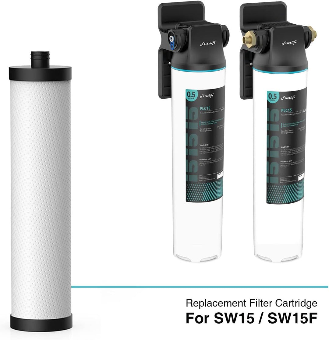 Frizzlife PLC15 Ersatz-Filterkartusche für SW15 und SW15F Wasserfiltersystem unter der Spüle