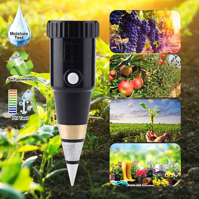 VT-05 Boden-PH-Messgerät, wasserdichter wasserdichter Metallelektrodenprüfer mit 3-8 pH-Wert, tragba