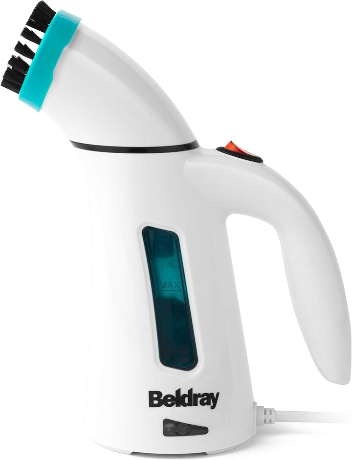 Beldray BEL0725TQ Tragbarer Dampfglätter mit Dampfbürste, 600W Steamer, Reise Dampfglätter für Kleid