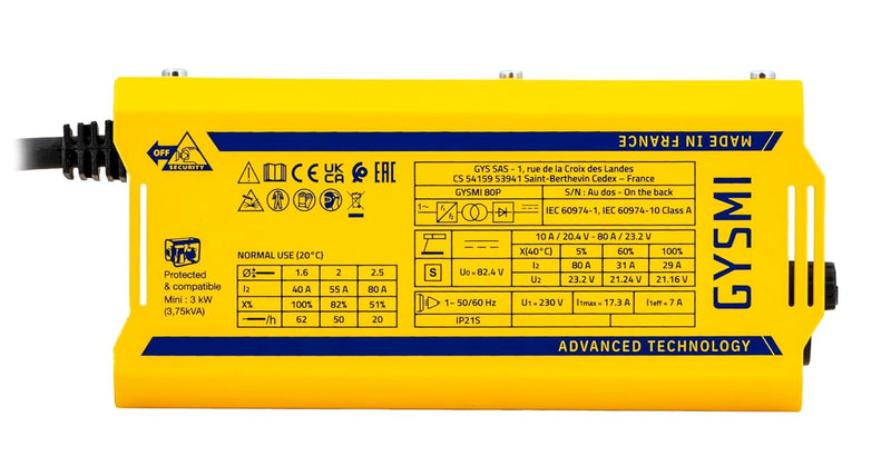 GYS Elektroden-Hand-Schweissinverter GYSMI 80P