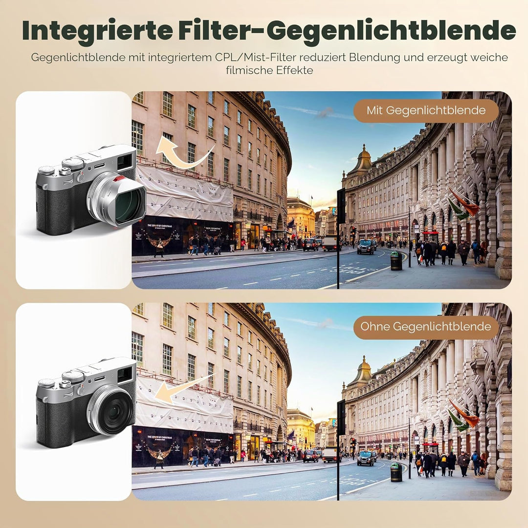 Freewell The Real Gegenlichtblende - Hybrid CPL/Mist Filter, Flipable, Touchless Filterbetrieb für F