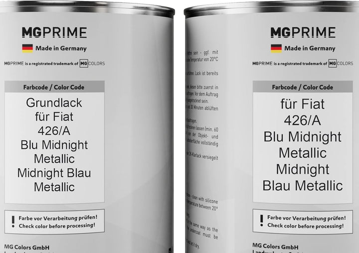 MG PRIME Autolack Set Dose spritzfertig für Fiat 426/A Blu Midnight Metallic/Midnight Blau Metallic