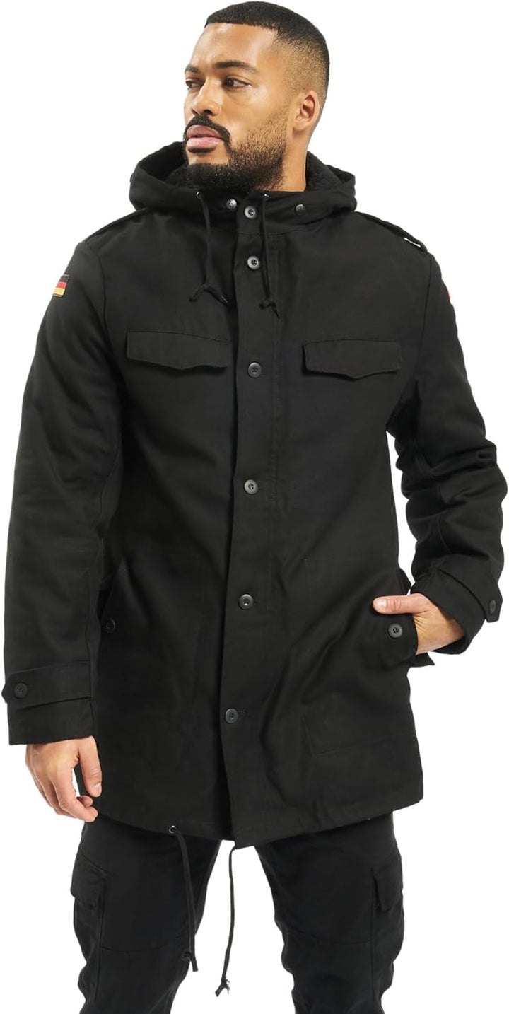 Brandit BUNDESWEHR PARKA MIT FUTTER & FLAGGEN BW FELDPARKA BORDPARKA JACKE WINTERJACKE, 50 / L Schwa