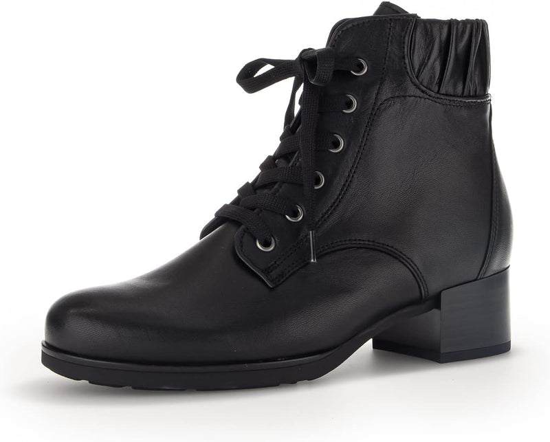 Gabor Damen Schnürstiefeletten, Frauen Schnürboots,Wechselfussbett,Best Fitting 37 EU Schwarz, 37 EU