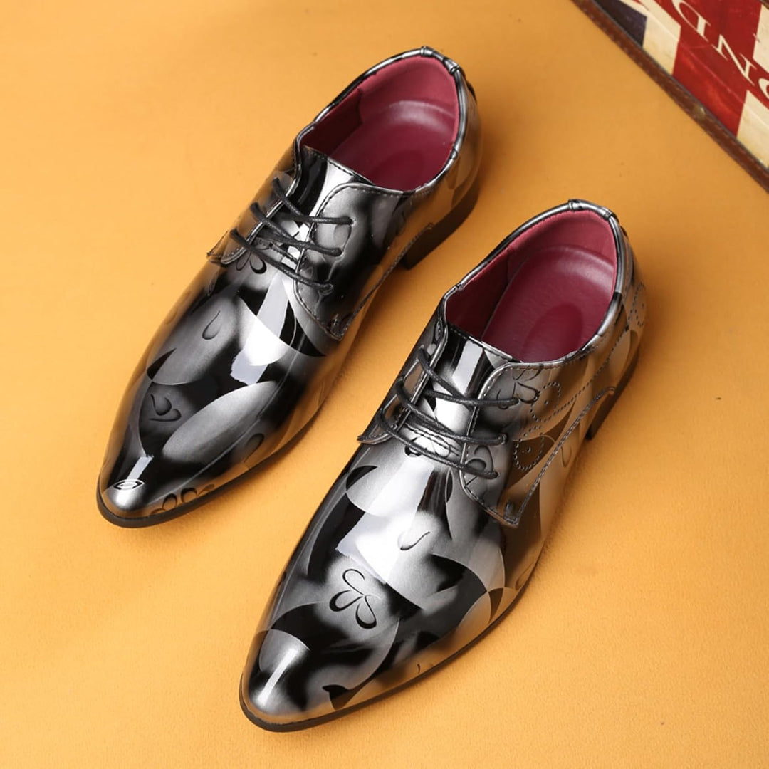 Anzugschuhe Herren Oxford Derby Schuhe Brogues Lederschuhe Hochzeitsschuhe Schnürhalbschuhe Klassisc
