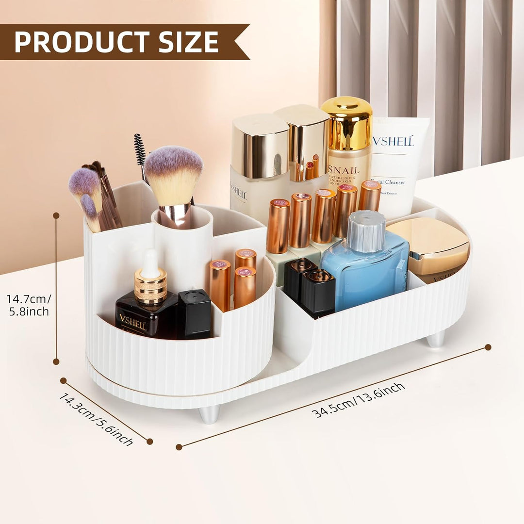 Cinnani Make Up Kosmetik Organizer, 360°Drehbarer Beauty Organizer, Multifunktionale Kosmetikaufbewa