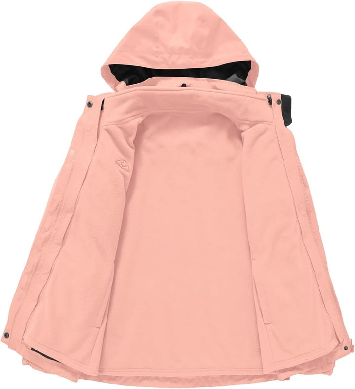 YSENTO Damen 3-in-1 Skijacke Winter FleeceJacke Wasserdichte Winddichte Warme Funktions Outdoor Soft