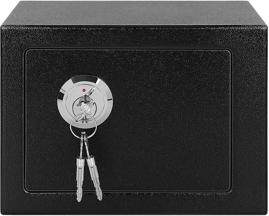 Allright Möbeltresor Doppelbartschloss Tresor mit Schlüssel 6.4L Dokumententresor Geldschrank Sicher
