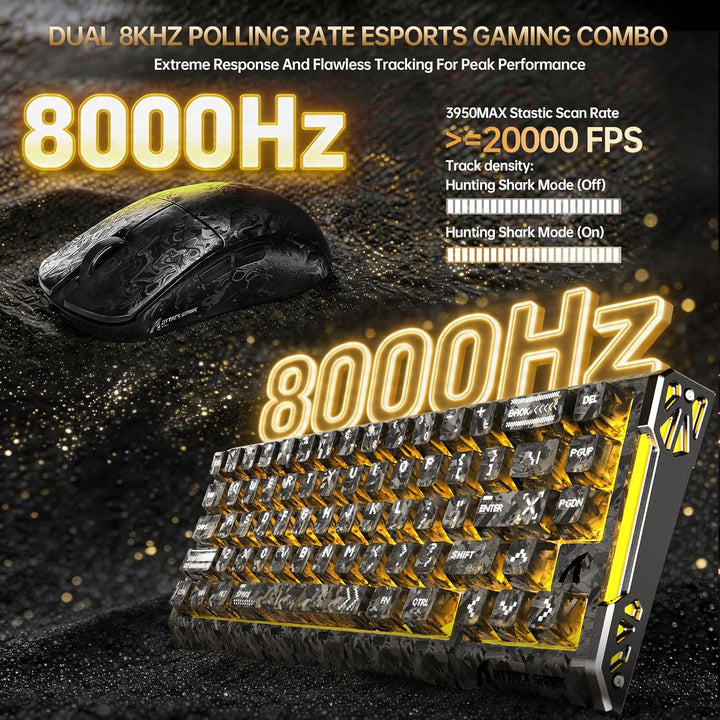 ATTACK SHARK R68 HE Kabel Magnetische Tastatur, Kabellosen R11 ULTRA Gaming-Maus aus Carbonfaser, 80