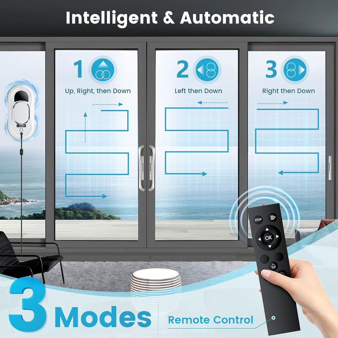 Fensterputzroboter 3000 PA 0.35m/min Saugleistung Glasreinigungsroboter Elektrischer Fensterreiniger