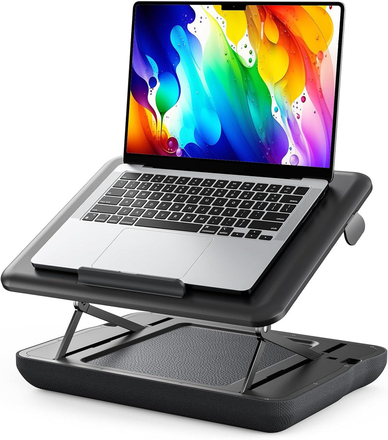 Laptopunterlage mit Höhenverstellbar, SAIJI laptopkissen für Laptop bis 17 Zoll, Tablet und Telefon,