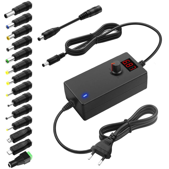 SHNITPWR Universal 3V~12V Steckernetzteil 24W 2A Netzteil Adapter 100~240V AC bis DC 3V 5V 6V 9V 12V
