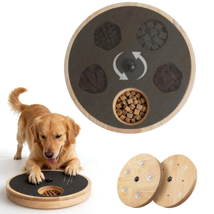 Hundekratzbrett für Krallen mit Leckerli-Box, Hundekrallen-Kratzunterlage, einstellbares interaktive