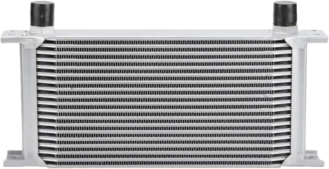 KSTE Ölkühler Universal, 19-Row britischen Typ Motor Motorölkühler Kühler Kühlsystem Silber