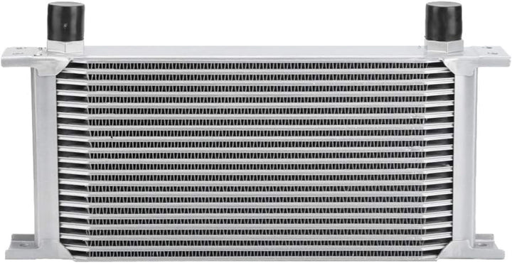 KSTE Ölkühler Universal, 19-Row britischen Typ Motor Motorölkühler Kühler Kühlsystem Silber